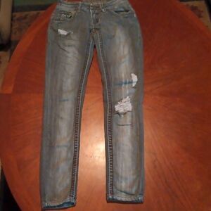 Distressed Blue Women's Jeans - Size: 0   (1081)